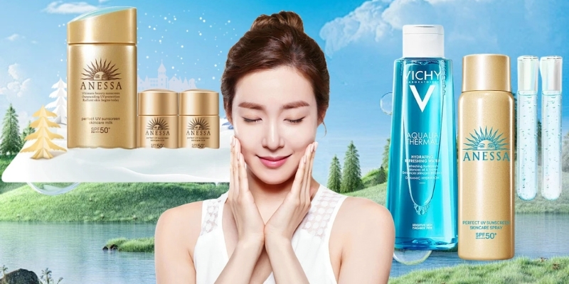 Vichy nổi bật với nước khoáng; Anessa mạnh mẽ nhờ công nghệ Aqua Booster