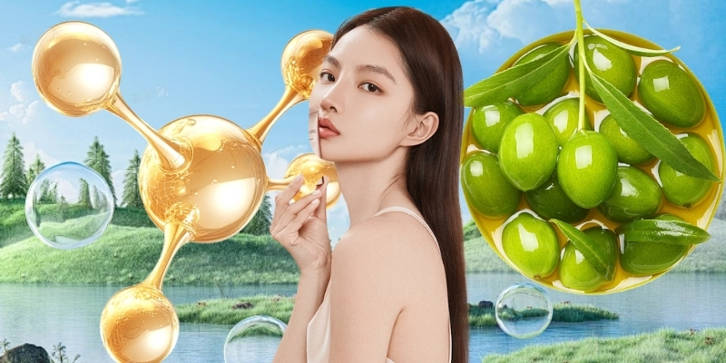 Tẩy trang bằng dầu oliu giúp làm sạch sâu và giữ ẩm da mặt